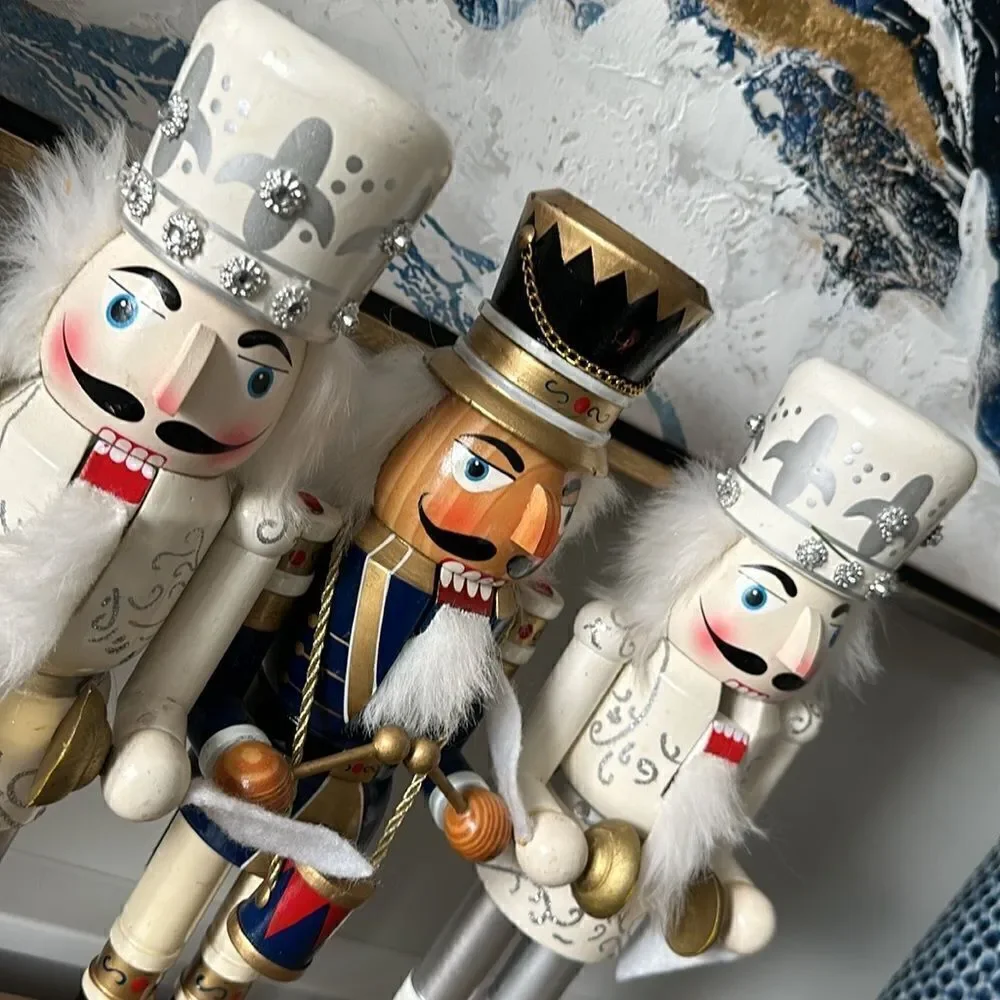 Nutcracker Wooden Christmas Holiday Bundle (3)